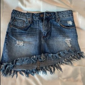 STS blue High low denim skirt